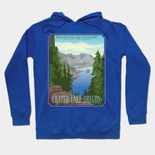 Crater Lake Oregon Travel Poster Hoodie